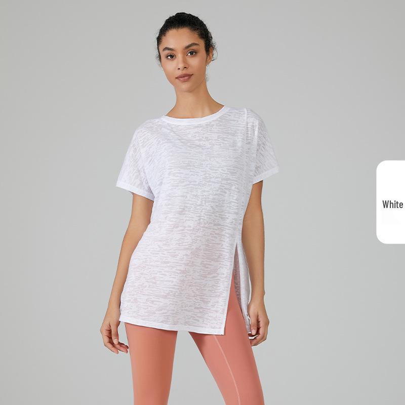 

Женский спортивный топ с коротким рукавом, быстросохнущий, облегающий, для йоги L/XL