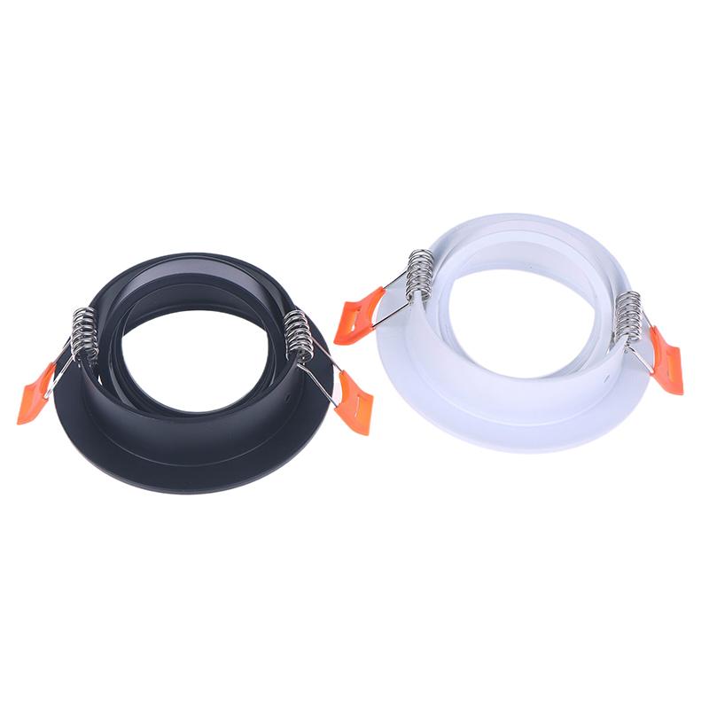 High Quality Aluminum Alloy White/Black Round Gu10 Mr16 Adjustable Spot Light Fixture Led Downlight Ceiling Spot Light Frame