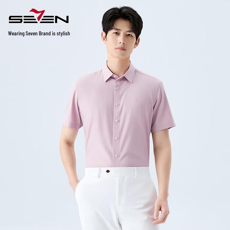 SEVEN Men s Instant Cool Short-Sleeve Business Shirt 42