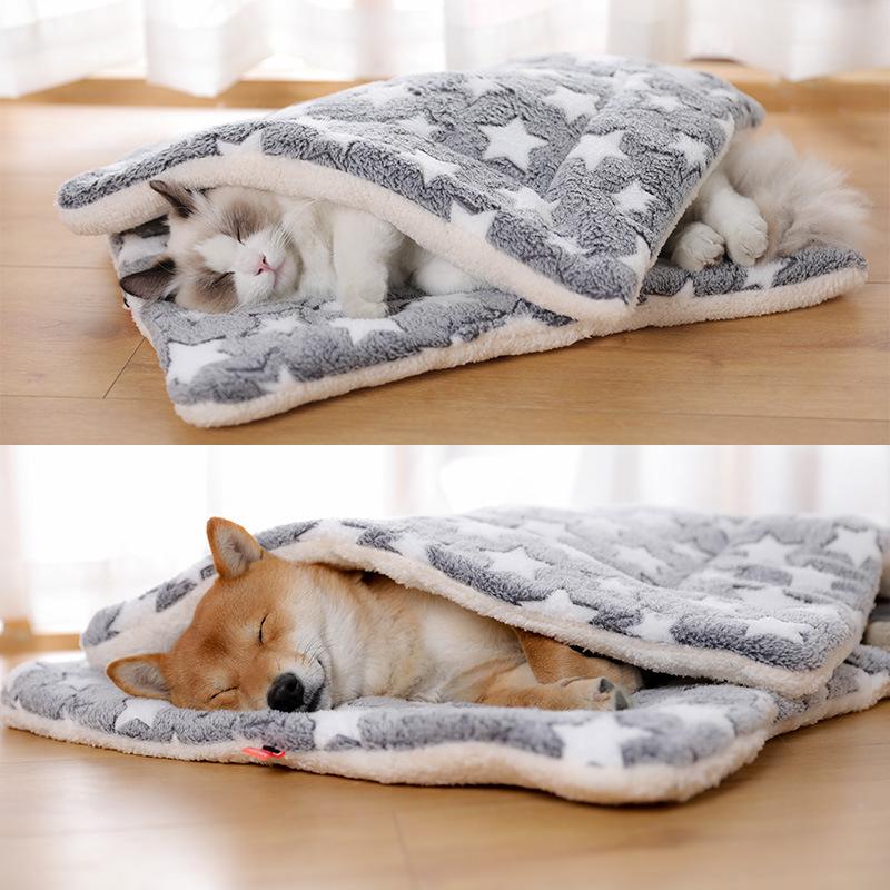 Pet Cushions Thickened Autumn and Winter Warm Cat Dog Cushion Non-slip Blanket Seat Cushion