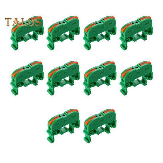 10Pcs KV121 Push-in Quick Terminal Block Din Rail Connector Universal Compact Fast Electrical Connector Stable Equipment Operation Terminal Block