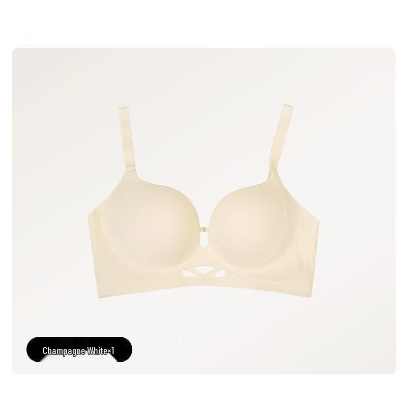 

Бесшовный бюстгальтер пуш-ап для женщин - Увеличивает маленькую грудь, без косточек, боковая поддержка против провисания, сексуальный дизайн спинки S