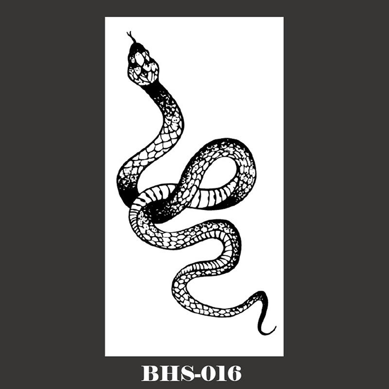 1 stuks zwarte slang waterdichte nep tattoo tijdelijke tattoo sticker