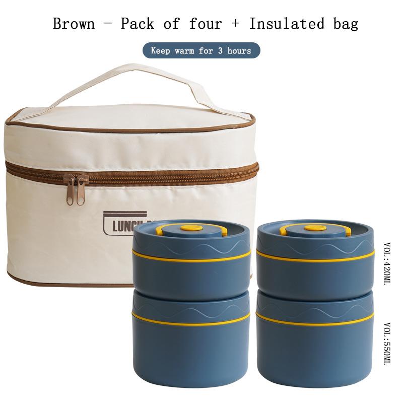 New Thermal Lunch Box Portable Japanese Style Bento Box Lunchbox Leakproof Food Container Microwave Oven Dinnerware for Students