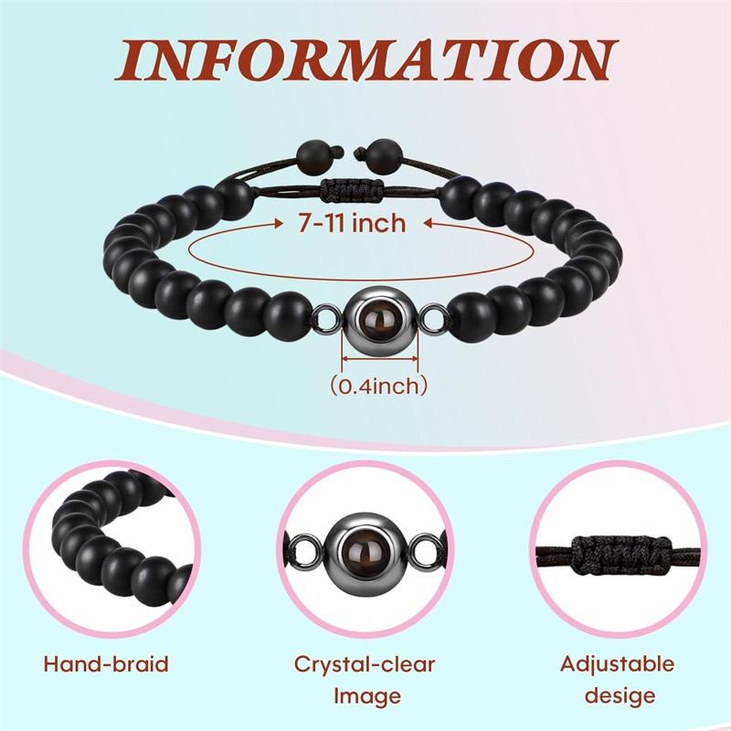 Individuelles Armband mit Bild innen Personalisierte Projektionsarmbänder mit Fotos Armband mit Foto Personalisierte Gedenkgeschenke