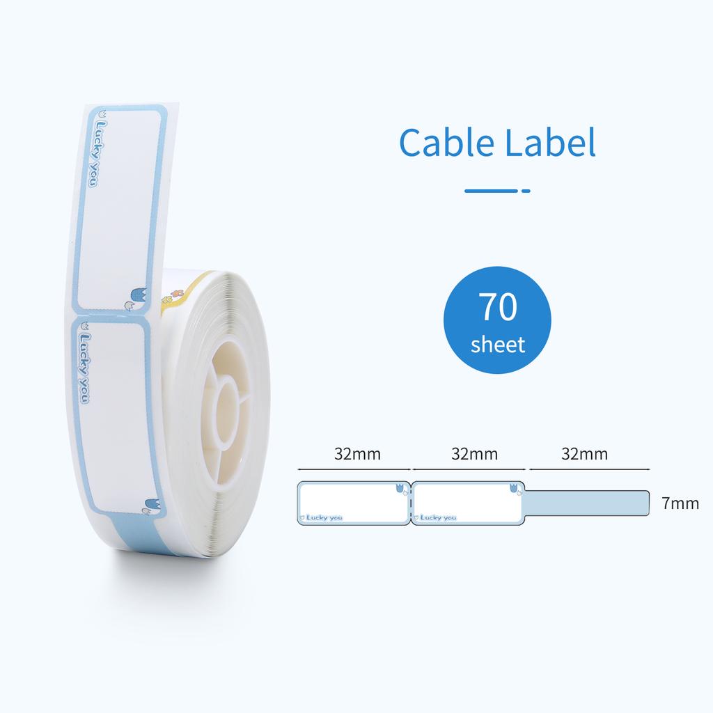 Niimbot Thermal Cable Label Paper for D11 D110 D101 Label Printer Barcode Price Size Name Blank Labels Waterproof Tear