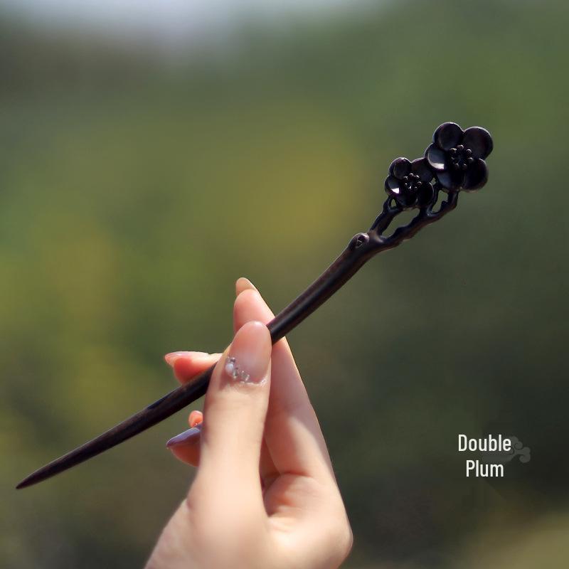 Xiangyun Hairpin: Elegant Ebony Wood Chinese Style Hair Accessory for Women
