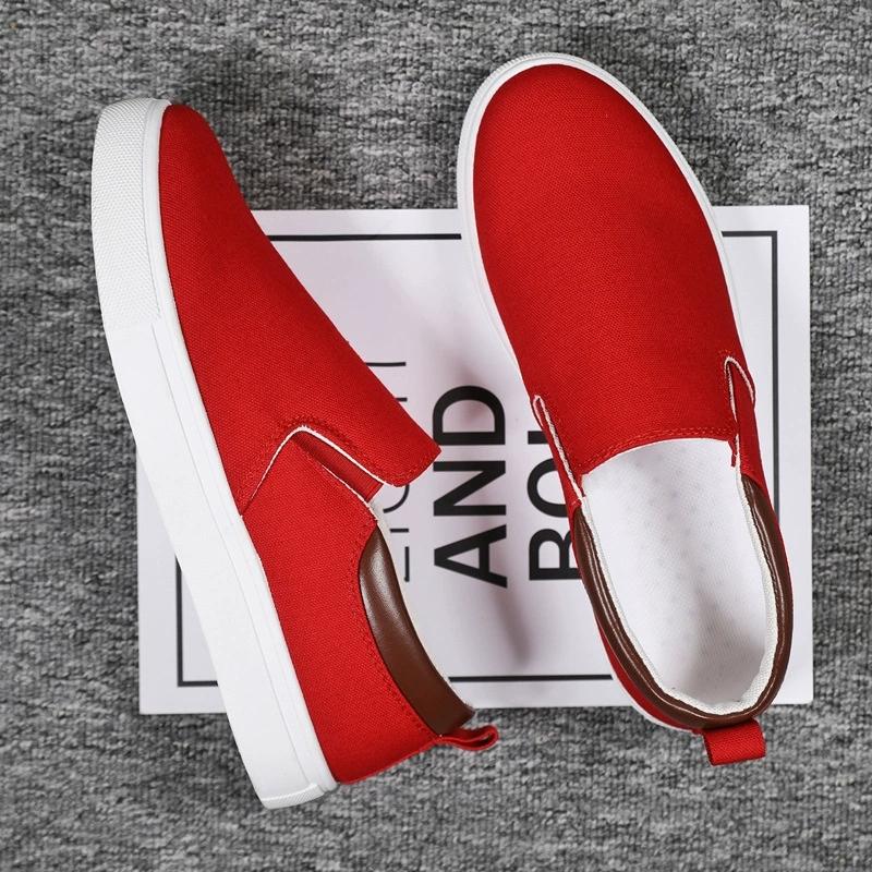 New Men Casual Shoes 2026 Male Sneaker Canvas Boys Fashion Slip-on Vulcanized Flats Non-Leather Casual Shoes Men Zapatos Hombre