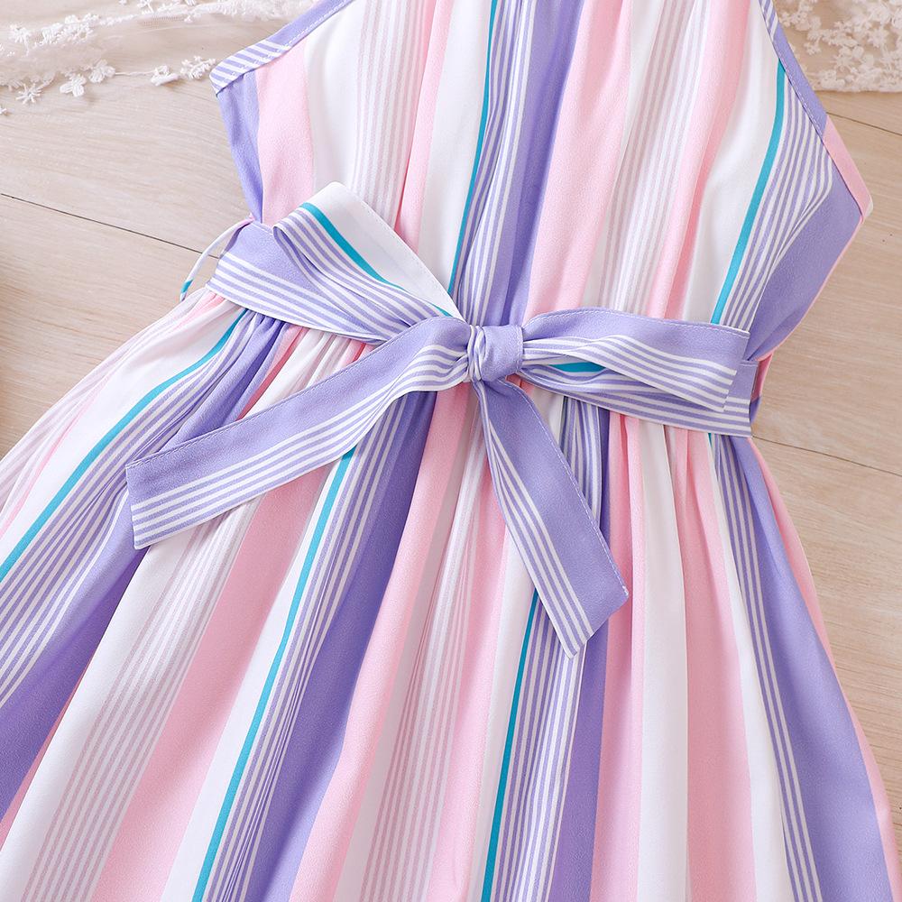 Sommer-Halterkleider für Kinder, blumig, lässig, ärmellos für Mädchen