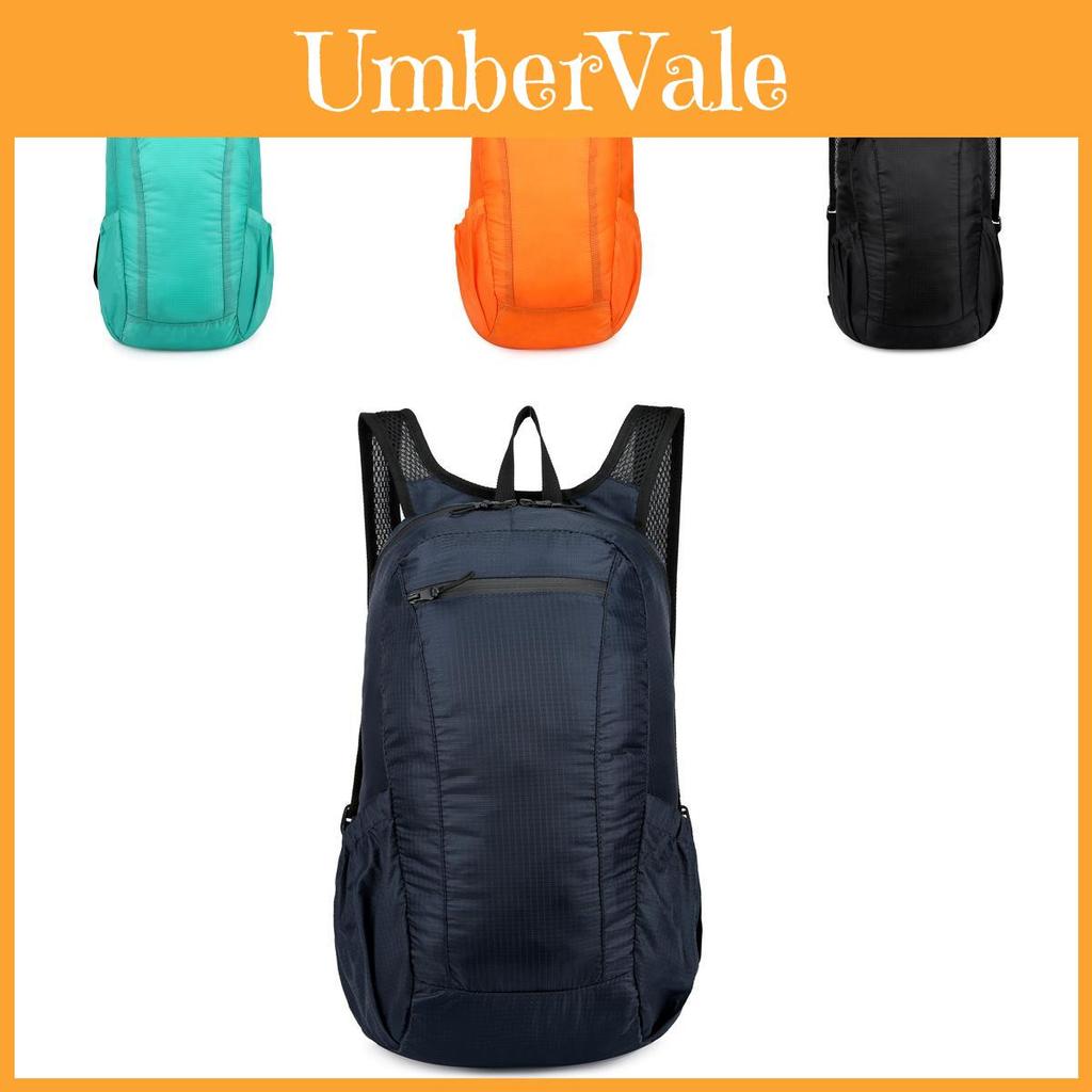 Lightweight Oxford Fabric Outdoor Backpack Compact Travel Bag With Arc Shoulder Straps For Hiking