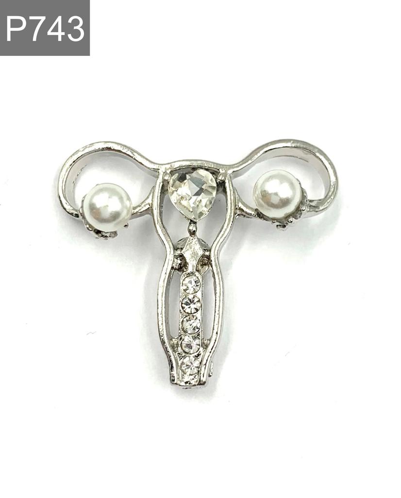 Neue Emaille Pin Cute Cuterus Uterus Woman Metall Stecker Geschenk Geburtstag 1 Stück