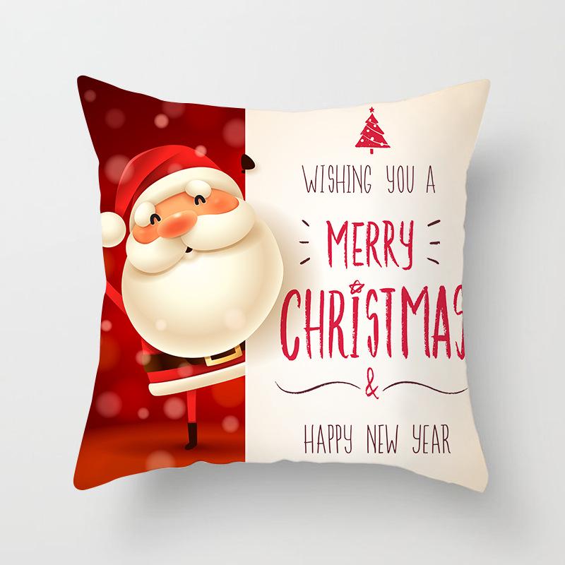 

Santa Claus Snowman Pillow Case Festive Home Decoration Pillow Cushion Case Home Warm 45*45cm