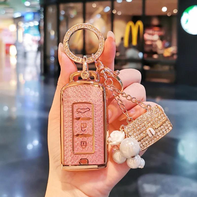 For Mitsubishi Keycase Outlander Eclipse Cross Asx Lancer Ex Pajero Pajero Sport Keycover Keyshell Keychain Car Key Bag Car Keys