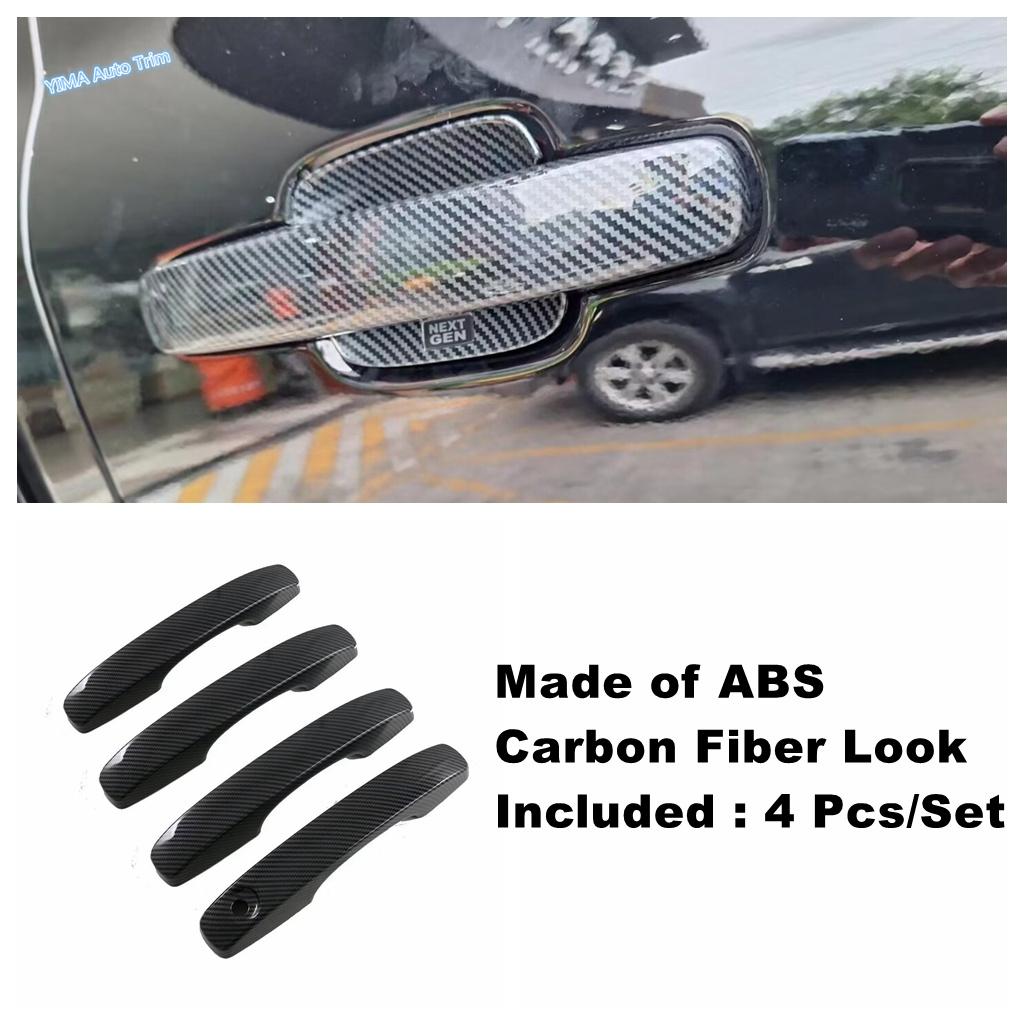 For Ford Ranger 2024 Auto Door Handle Bowl / Rearview Mirror Cap Shell Decor Cover Trim Black / Carbon Exterior Accessories
