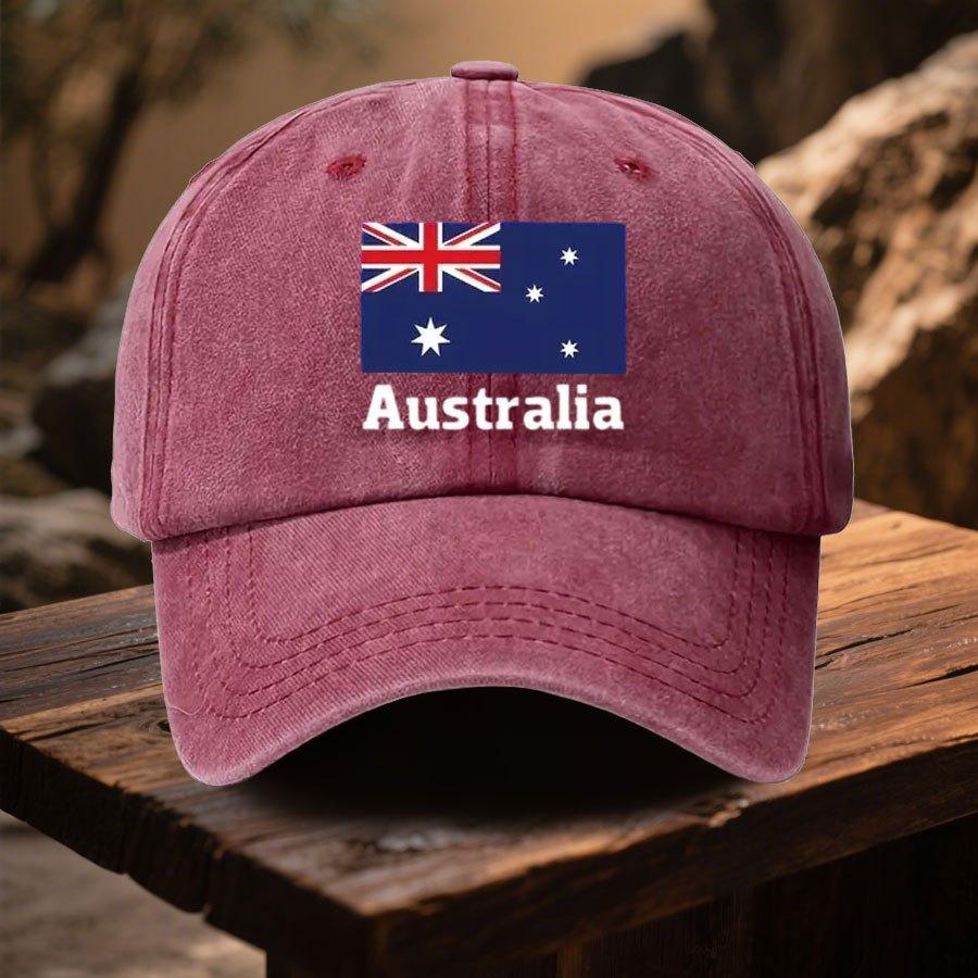 Pc Australia Flag Print Baseball Cap  Adjustable Outdoor Baseball Cap with Curved Brim Stylish and Versatile  Baseball Cap