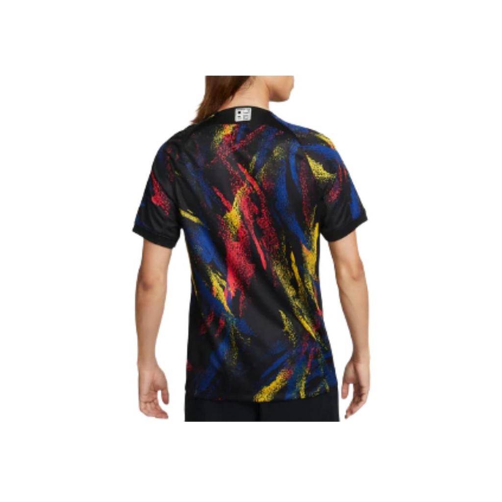 Nike Printed Pattern Crew Neck Straight Cut Short Sleeve T-Shirt Men Tops Black DN0711-010