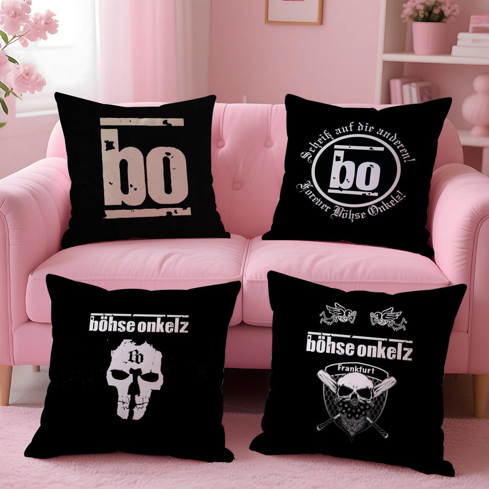 B-Bohse O-Onkelz Cushion Cover Comfortable Reversible Pillow Cover Ideal for Car Sofa Bedroom & Beyond