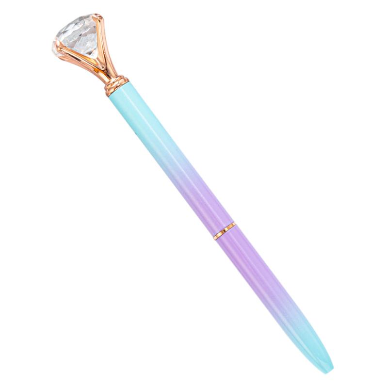 Großer Kristall-Diamantkopf-Kugelschreiber, 14 cm, 1,0 mm Farbverlaufsstift für Studenten, Schreibwaren, Büro