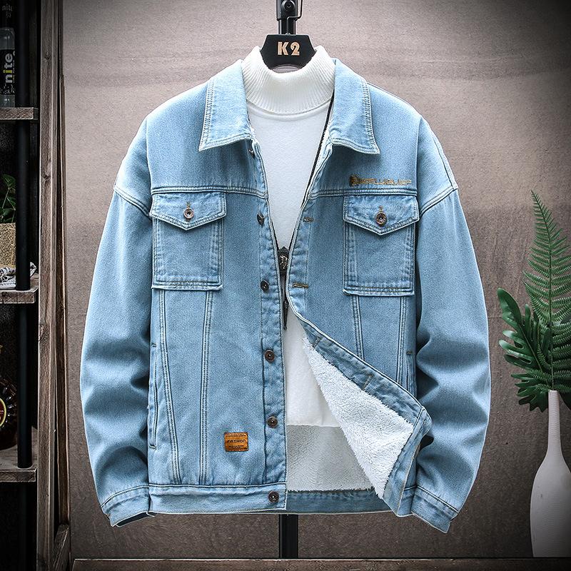 Denim Jacket Men's Spring and Autumn New Korean Version Loose Tooling Jacket Youth Casual Versatile Top