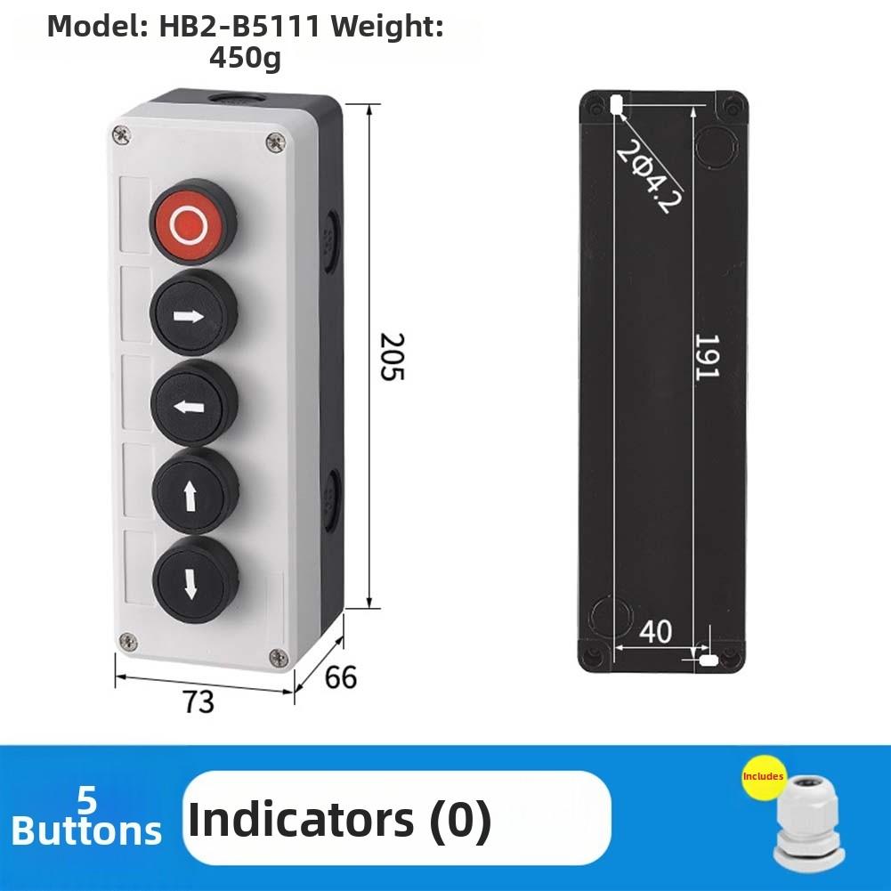 22mm Push Button Switch Power Control Box with IP65 Rating for Water and Dust Protection In Industrial Settings
