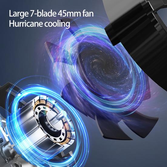 Phone Back Radiator Quiet with RGB Light  Heat Dissipation Strong Wind 3-speed Wind Adjustment Radiator Fan Phone Accessories