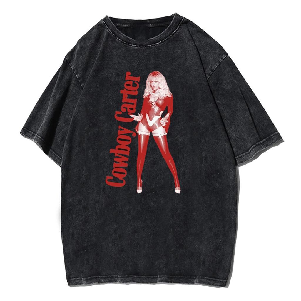 Beyonce Cowboy Carter Cotton Shirt Music Tour for Fans Y2k Women T-shirts Men Fugees Men Clothing T Shirt Woman Fugees Tiki