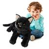 Aline Schwarze Katze Plüschtier Stofftier Schwarzes Kätzchen Puppe Kissen Jungen Mädchen Weiche Spielzeuge Kinder Geburtstagsgeschenke Beliebte Spielzeuge 2023