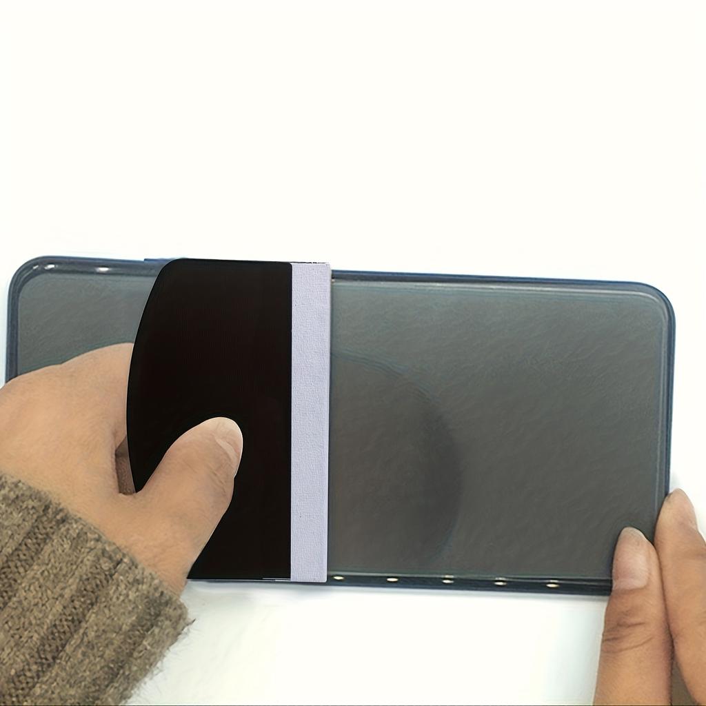 Phone Screen Protector Tools Bubble Remover, Plastic Scraper, Large Universal Plastic Backing Soft Pusher, Battery Not Included