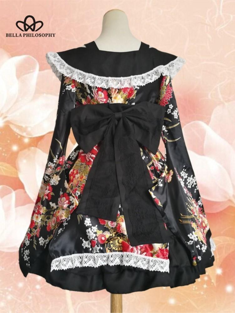 New Dress Sweet Janpan  Elegent Party Dress Costume Halloween Party Cosplay Long Sleeve Cosplay Clothing