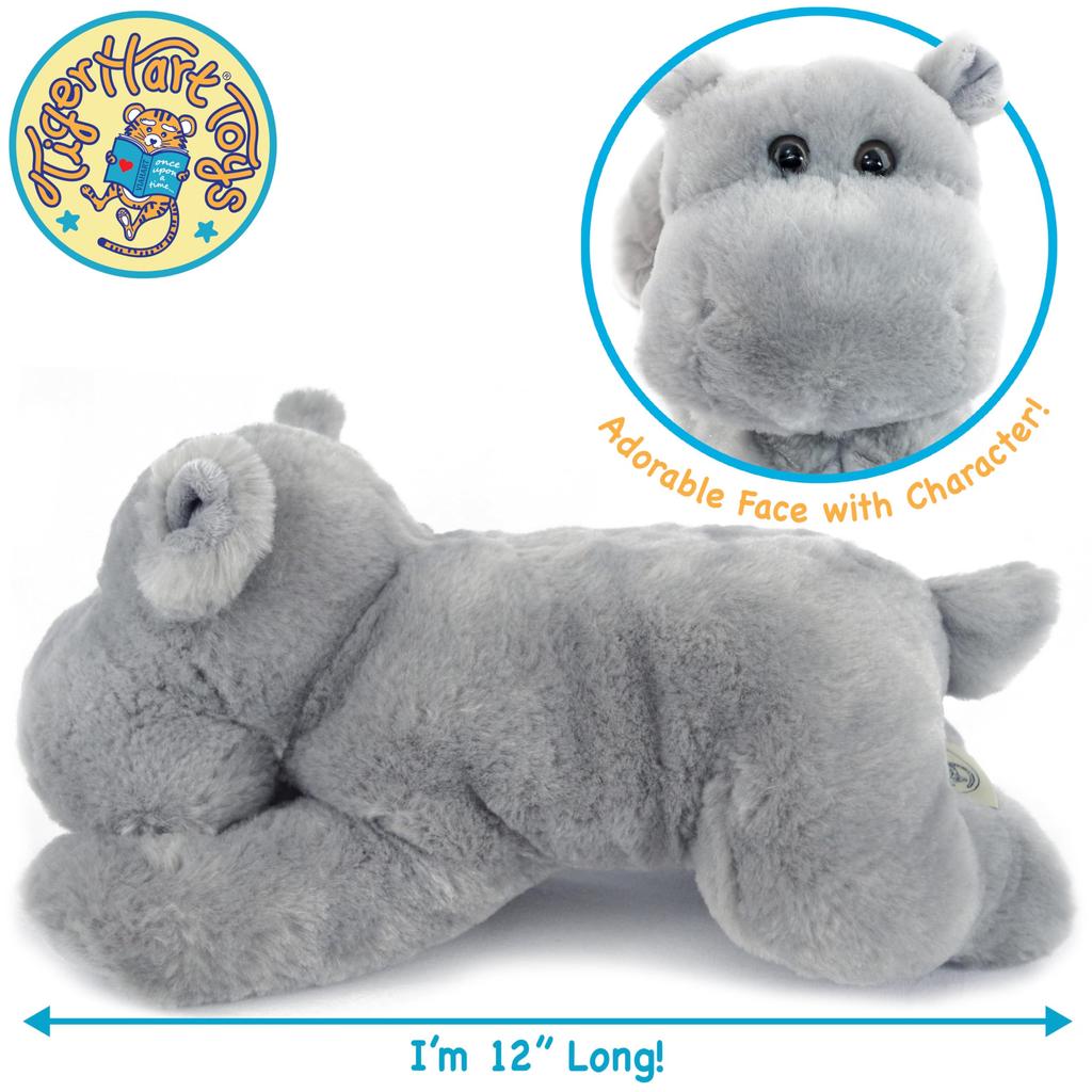 Tiger Tale Toys Huck the Hippo 12-inch Stuffed Animal