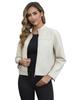 Women's Spring/Autumn Stylish Leather Jacket - European & American Stand-up Collar Biker Coat