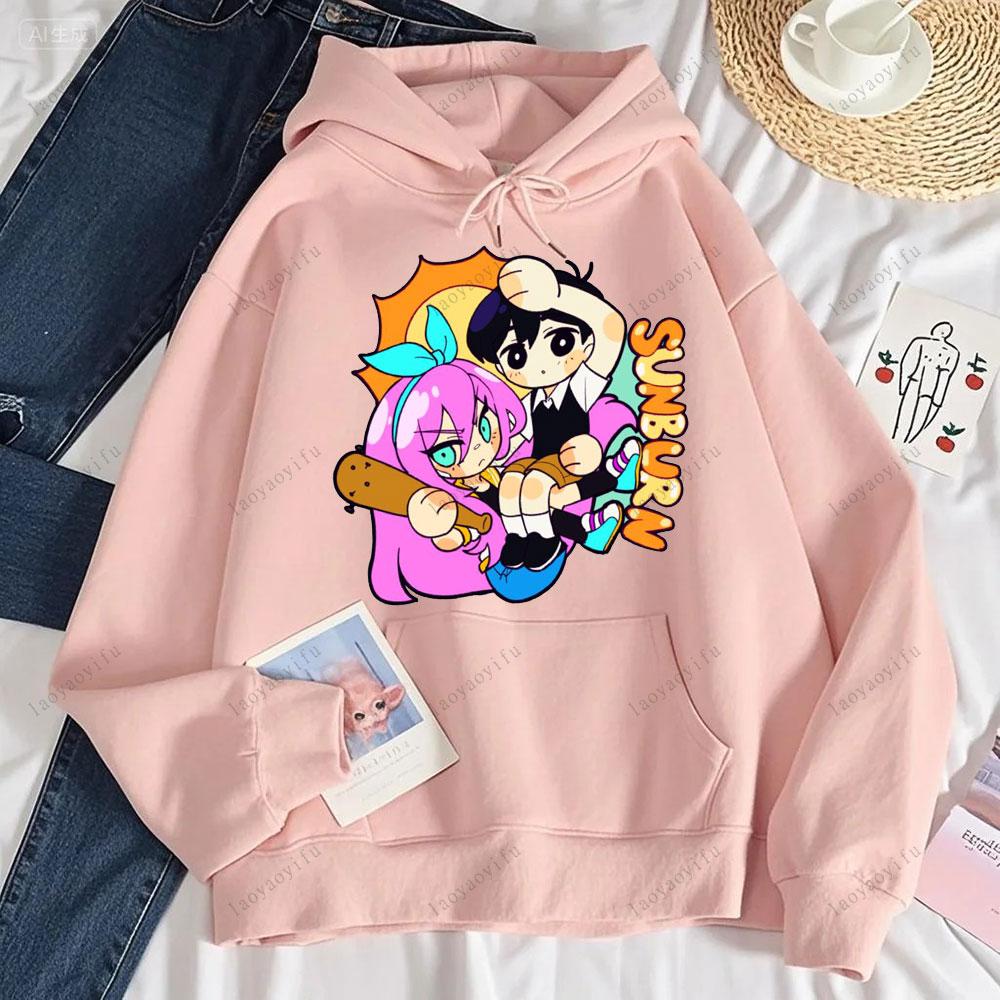 Omori Cute Hoodie Printed Sportswear Unique Hot Selling Autumn and Winter Pullover Cartoon Popular Men Pullover Street Fashion