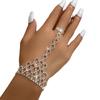 Diamond Bracelet, Ring Integrated Chain, Latin Dance Hand Back Chain, Trendy Girl Mixed and Matched Bracelet.