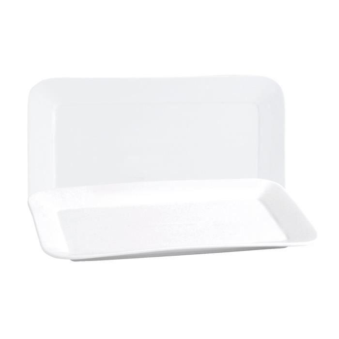 Gratinform Quid Basic Rektangulær Keramikk Hvit (6 Enheter) (31 x 18 cm)