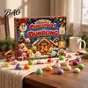 Festive Room Decor for Holiday Season Christmas Advent Calendar with 24Pcs Squeeze Dumplings, Soft Sensory Fidget Toy Set Boys Girls Toys Kids Adults,