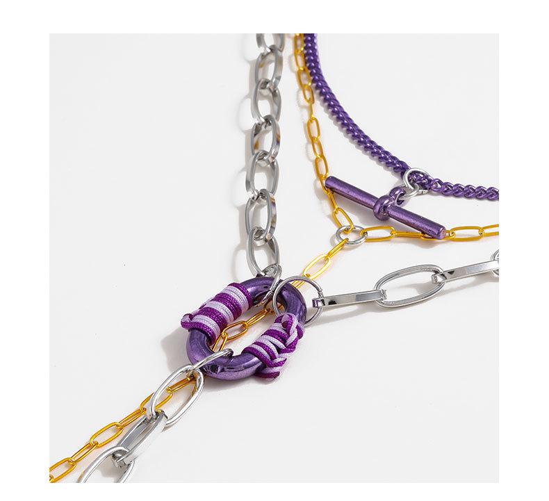 Kenjie Autumn/Winter Exaggerated Electrophoresis Layered Necklace for Women - European & American Cross-Border Fashion