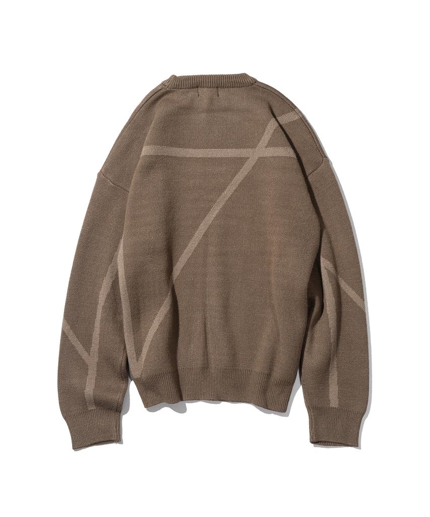 MASSNOUN Cross Incision Line Knit Mftnt001-Bg