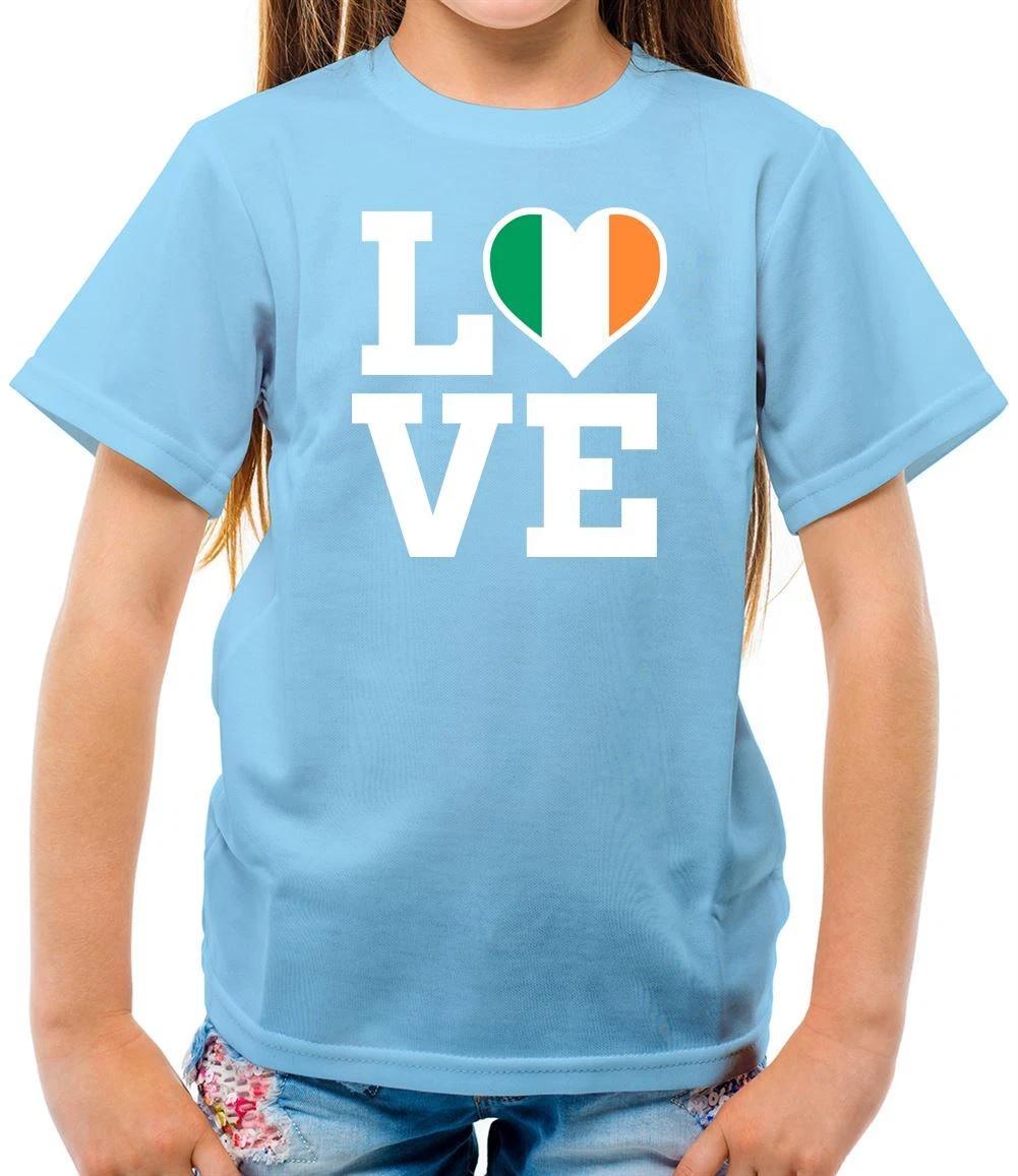 Love Ireland Flag - Kids T-Shirt - Irish Flags Dublin Belfast City Eire 150