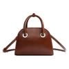 Solid Color Shell Handbag Women's Niche Fashion Versatile Commuter Bag Cowhide Women's Shoulder Armpit Bag