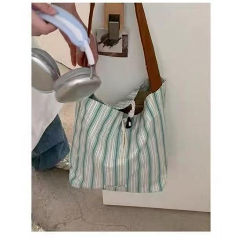 2025 New Premium Hundred Stripes Large Capacity Tote Bag