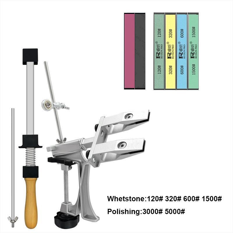 XK Fixed Angle Knife Sharpener Sharpening Stone Set Professional Knife Machine Whetstone Grinder System Diamond  Kitchen Tools
