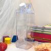 Square Plastic Milk Bottle Leak-Proof Rotating Seal Cap Bottle Coffee And Tea Bottle