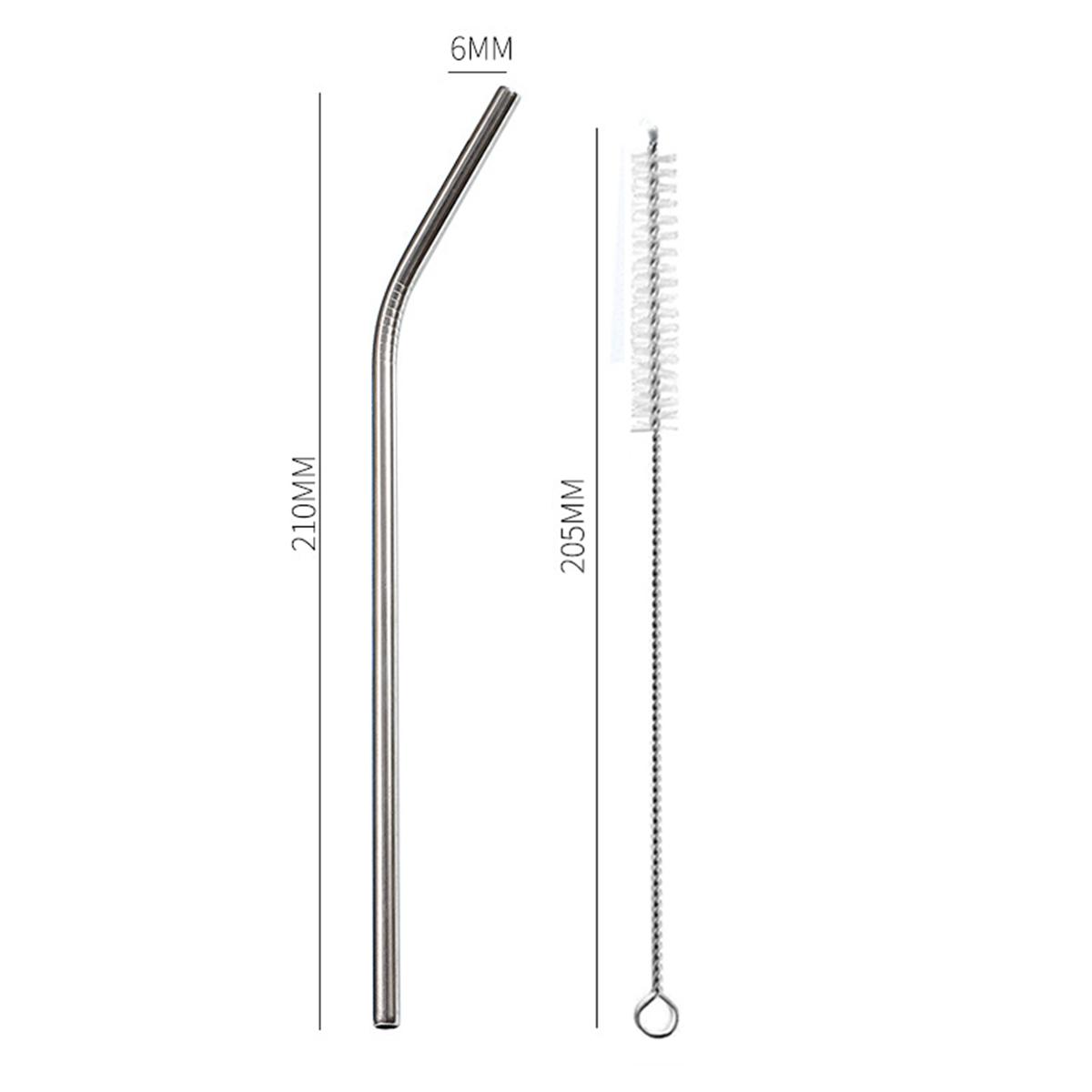 

1 шт. многоразовые соломинки для питья из нержавеющей стали 304, набор металлических соломинок с чистящей щеткой, экологически чистые соломинки для детей, молочный коктейль