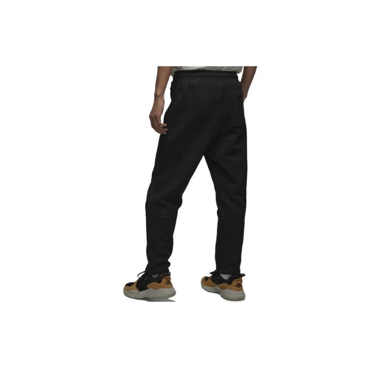 Jordan Solid Color Logo Embroidery Loose Knit Sweatpants Men Bottoms Black DV7688-010