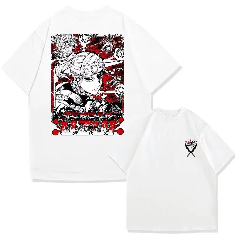 Hot-blooded Anime Street Fashion T-shirt Printed Round Neck Short-sleeved Sport and Leisure T-shirt Cotton Couple T-shirt Unisex