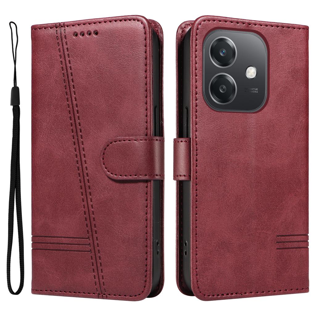 For Oppo A5x 5G/A3x 4G/5G (India)/A3 4G/5G/A60 5G/A40 4G/A40M 4G Case Flip Wallet T-Shape Lines Leather Phone Cover