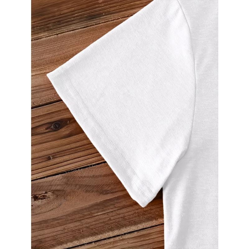 Elegant Women'S Short Sleeve T-Shirt with Animal Print Heart Design | Crew Neck, Medium Stretch Fabric, Suitable for Spring, Summer, Fall,