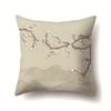 Leaves, Geometric Branches, Sofa Pillowcase, Single-sided Office Cushion Cover, Living Room Pillowcase, Biker Waist Pillowcase