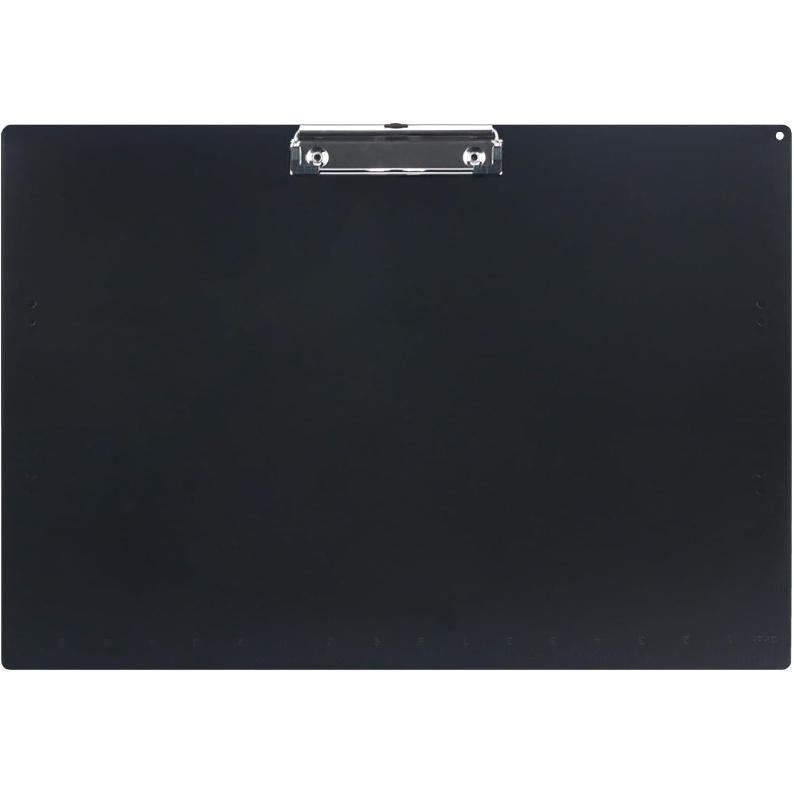 Acocony 11x17 Clipboard Landscape with Ruler Extra Large Clipboard Low Profile Clip 11 x 17 Clipping Board Plastic Black Pack of 1