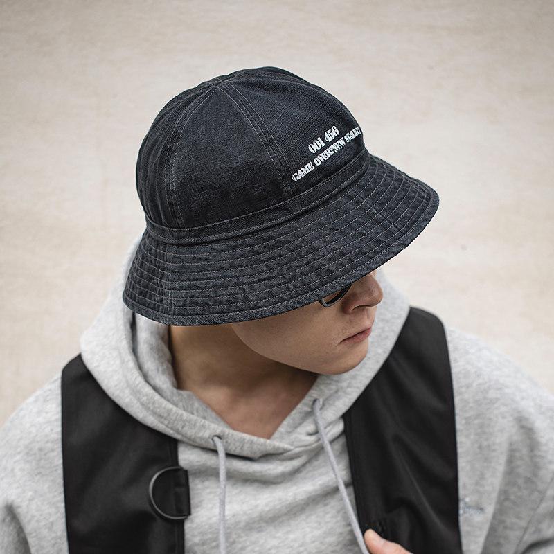 MRA Men's Japanese Stone-Washed Distressed Fisherman Hat for Large Heads - Enhances Face Slimness, Sun Protective Bucket Hat